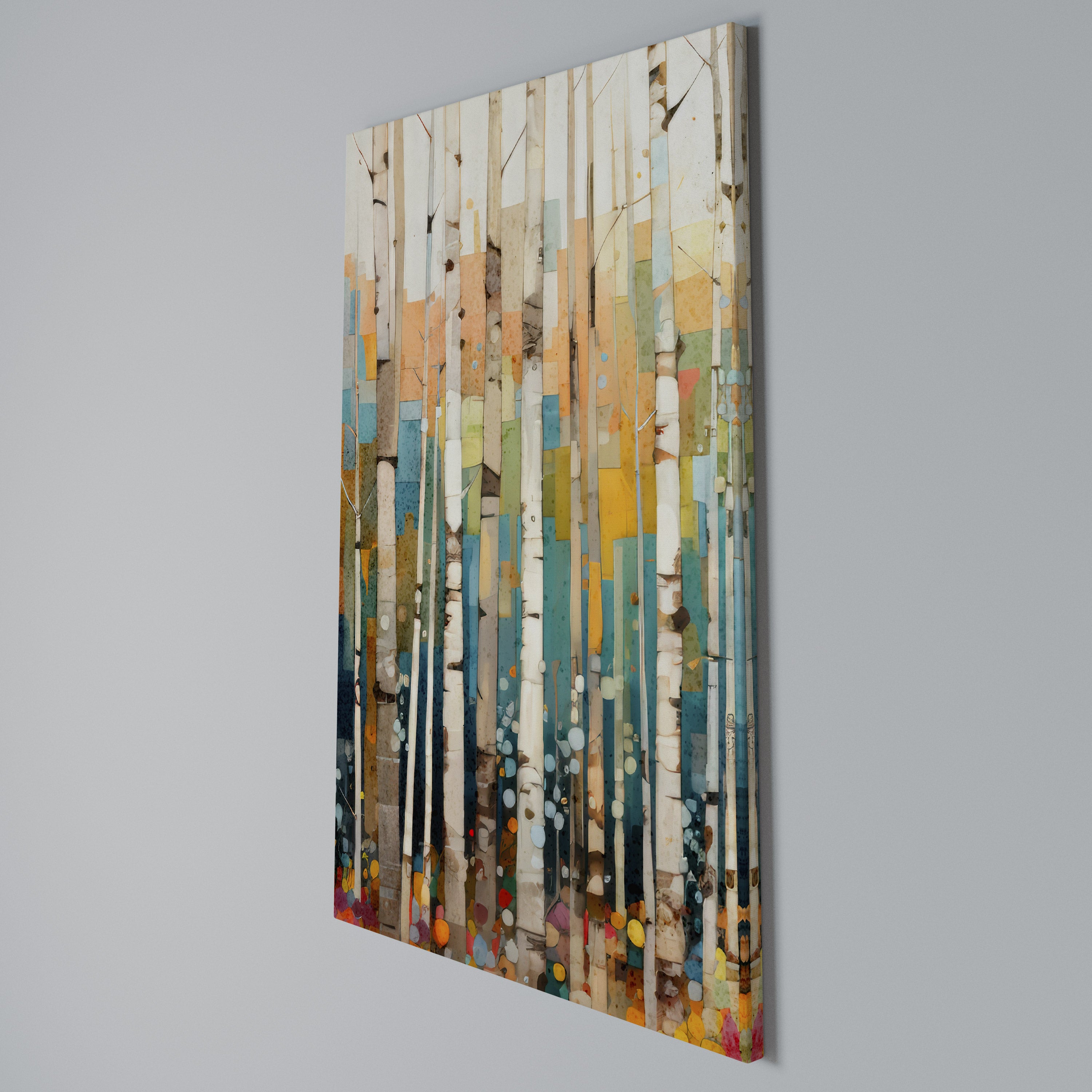 BIRCH KALEIDOSCOPE Vertical Canvas Print
