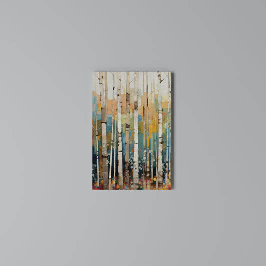 BIRCH KALEIDOSCOPE Vertical Canvas Print