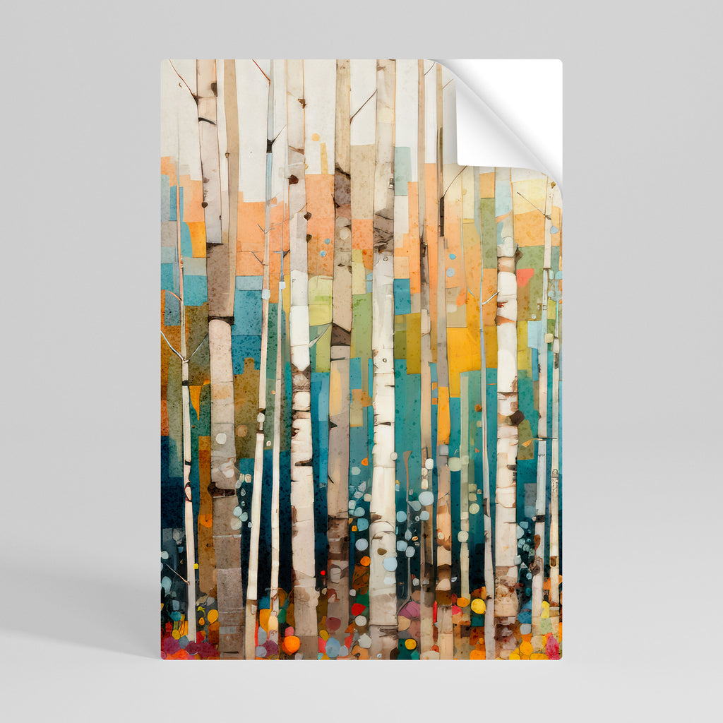 BIRCH KALEIDOSCOPE Αφίσα με κολλητική ταινία και σχέδιο "ξεφλουδίστε και κολλήστε"