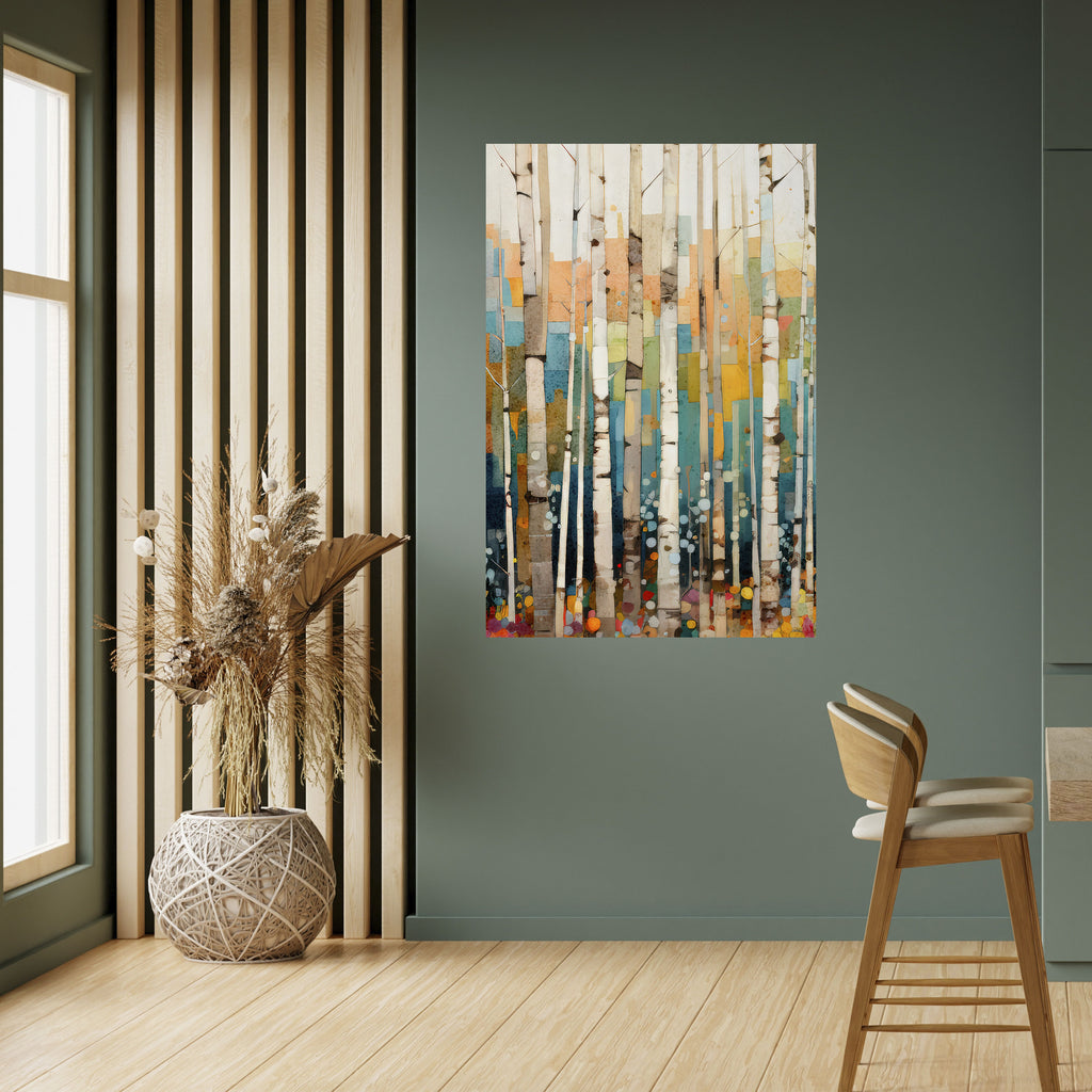 BIRCH KALEIDOSCOPE Αφίσα με κολλητική ταινία και σχέδιο "ξεφλουδίστε και κολλήστε"