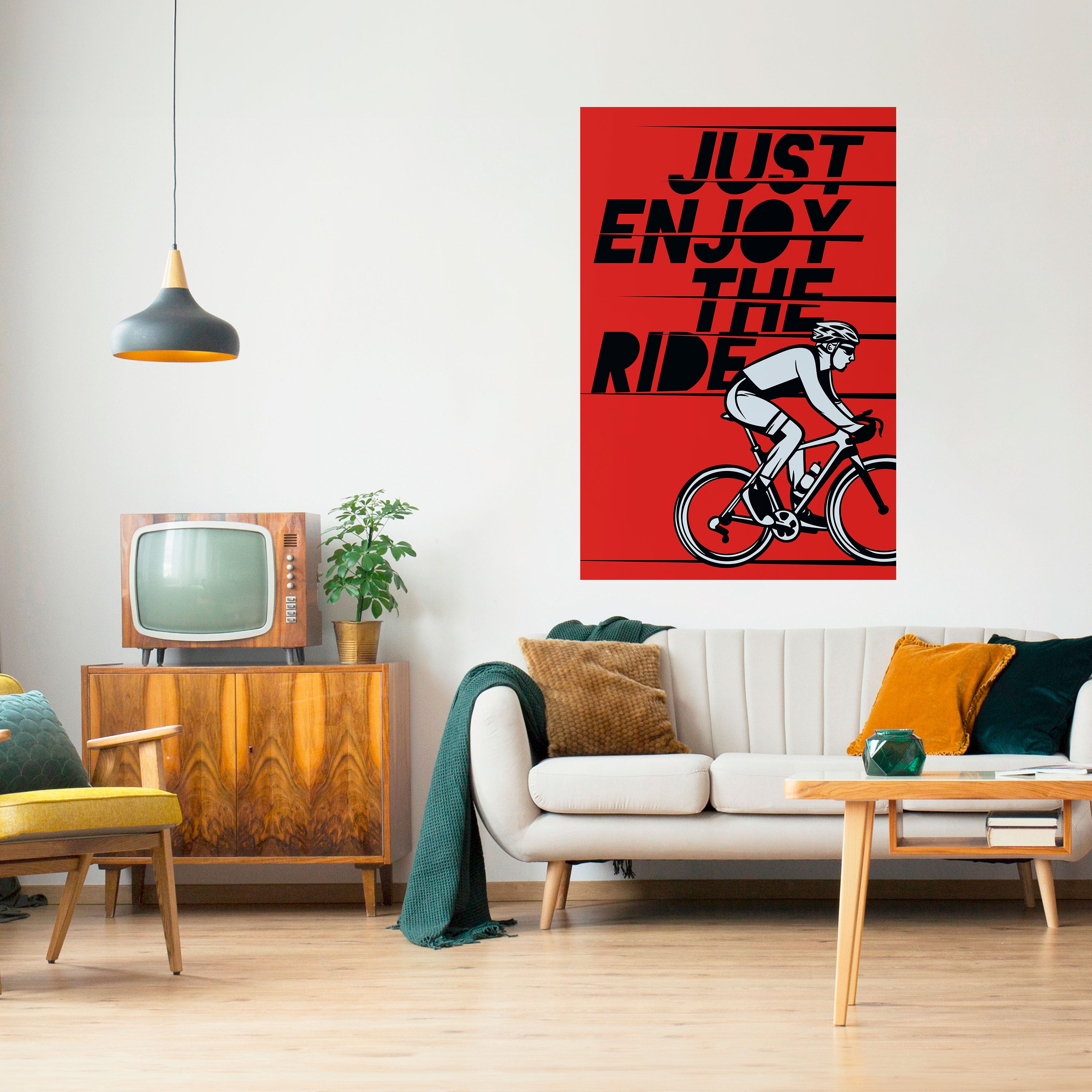 ENJOY THE RIDE Peel and Stick Vertical Poster