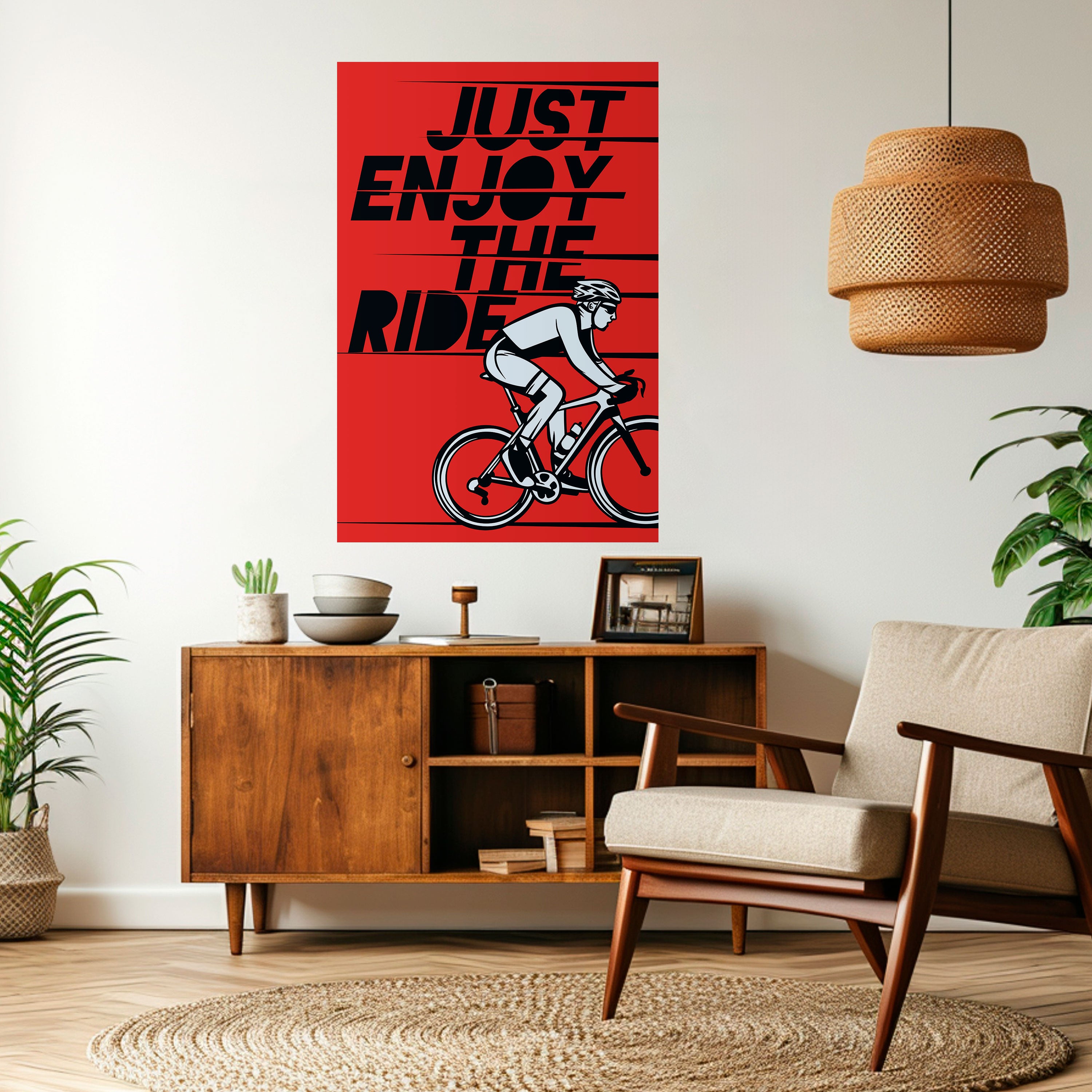 ENJOY THE RIDE Peel and Stick Vertical Poster