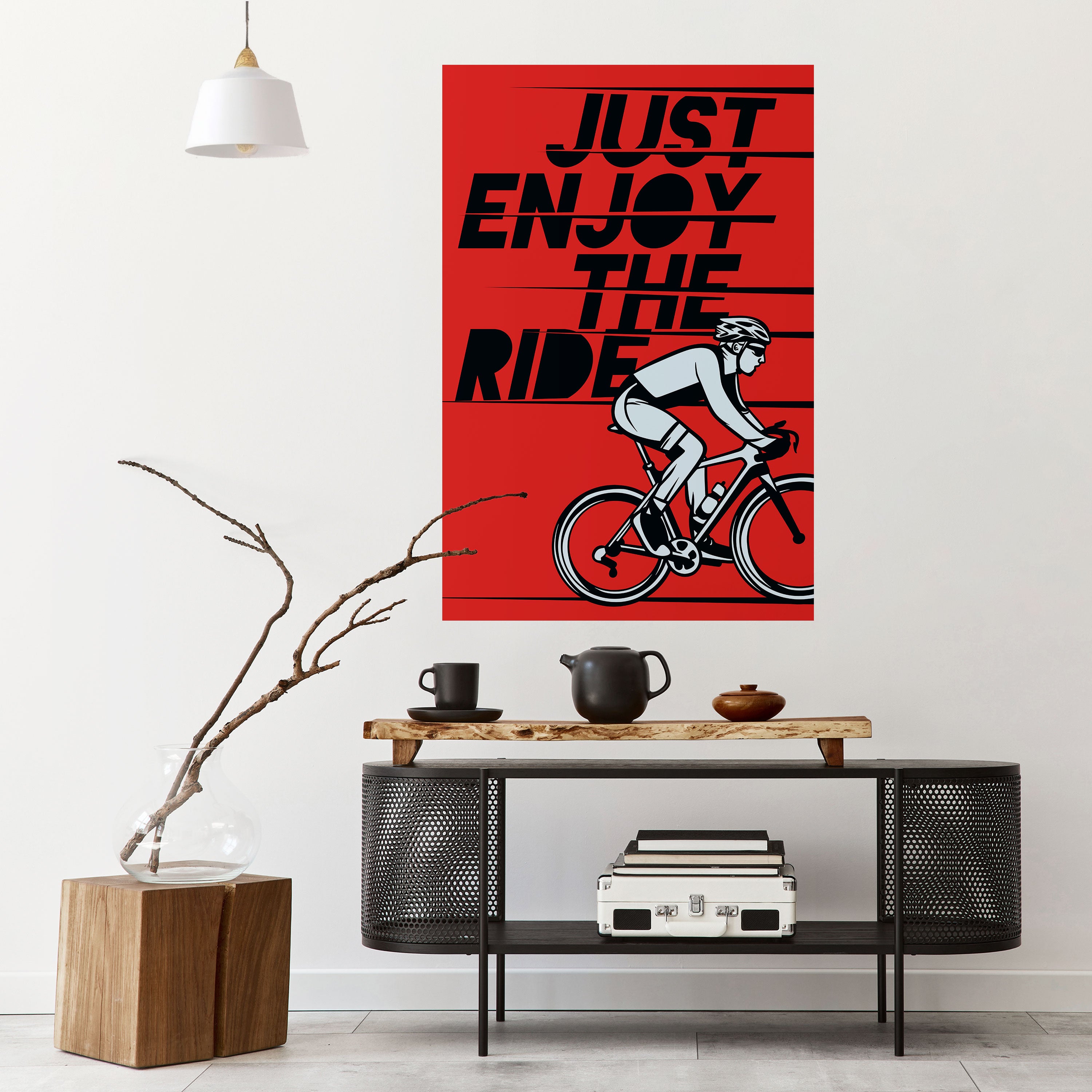 ENJOY THE RIDE Peel and Stick Vertical Poster