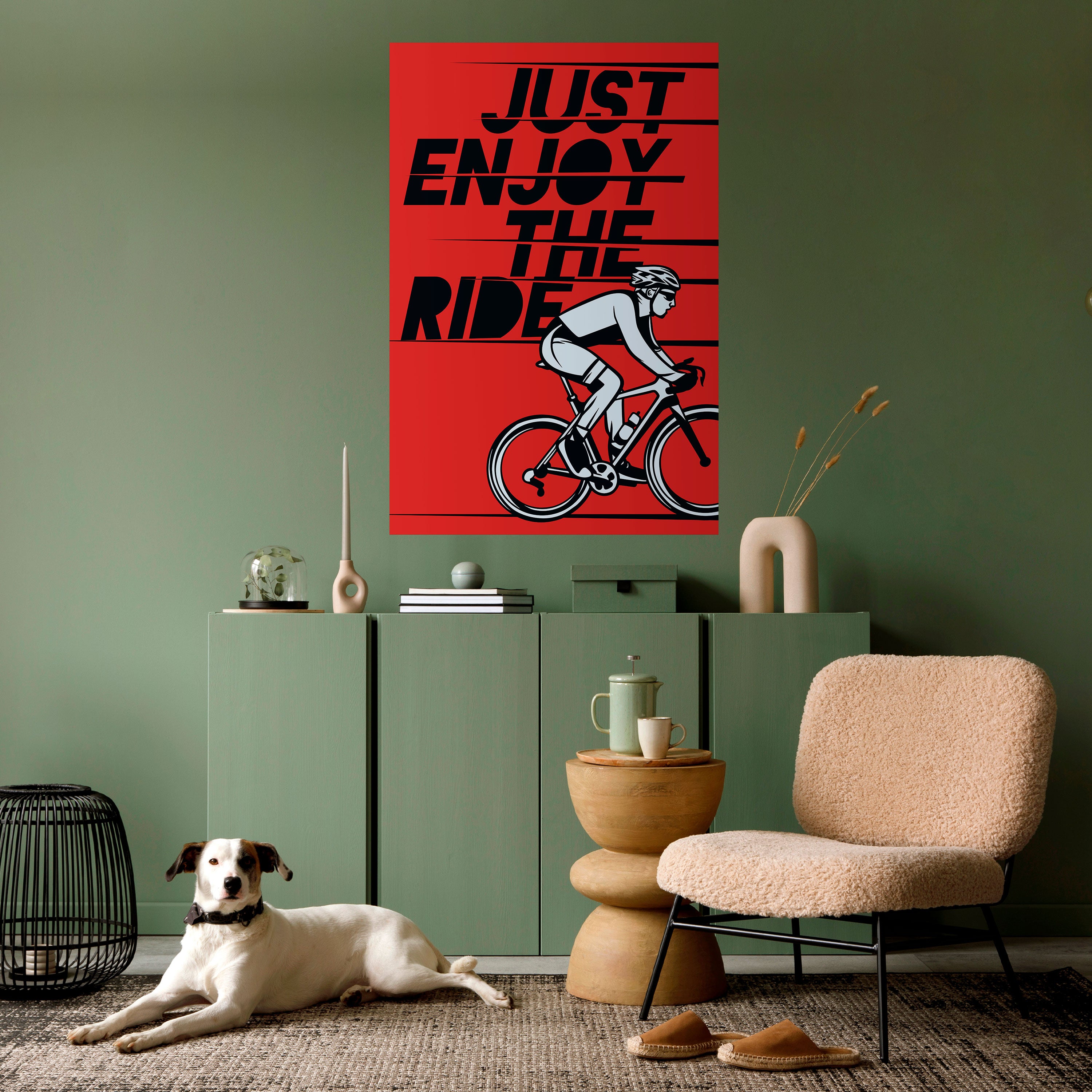 ENJOY THE RIDE Peel and Stick Vertical Poster