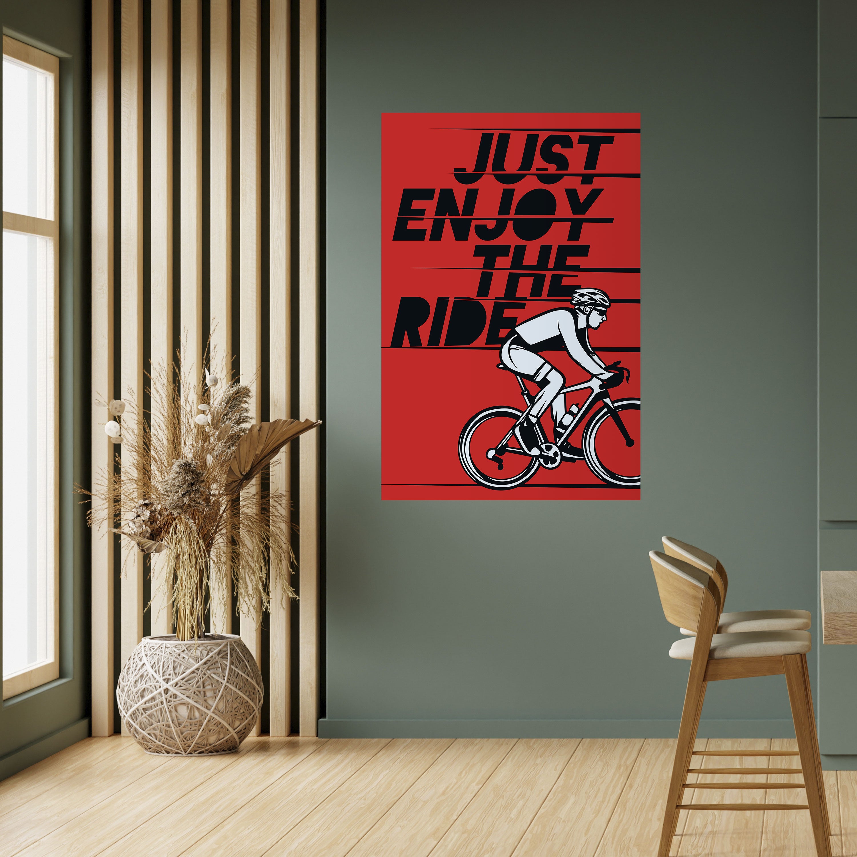 ENJOY THE RIDE Peel and Stick Vertical Poster