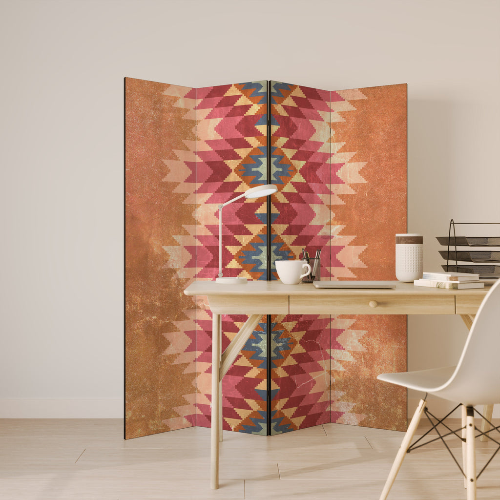 INDIAN FOLK Decorative 4-Panel Room Divider