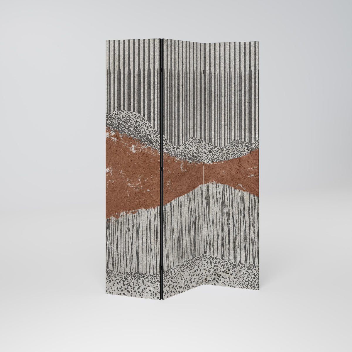 STRIPED TERRAIN Παραβάν με 3 πάνελ