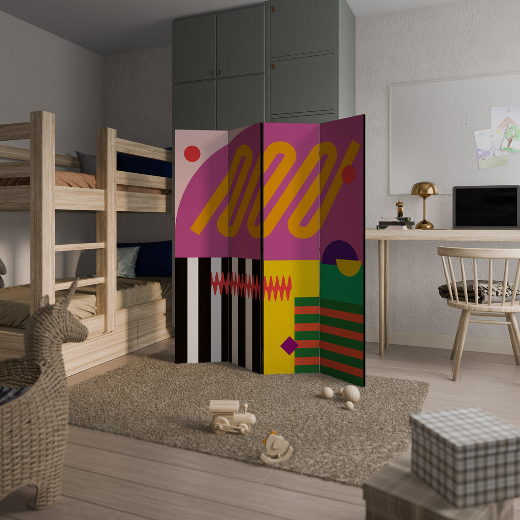 VIVID ART Decorative 4-Panel Room Divider