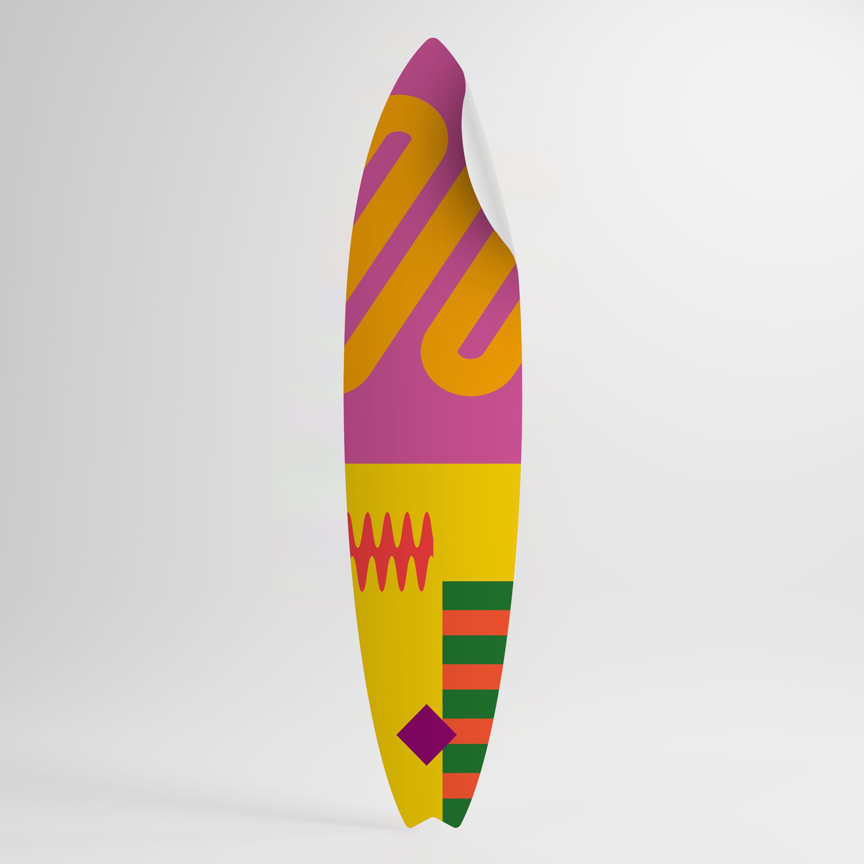 VIVID VIBRATIONS Peel and Stick Surfboard Sticker