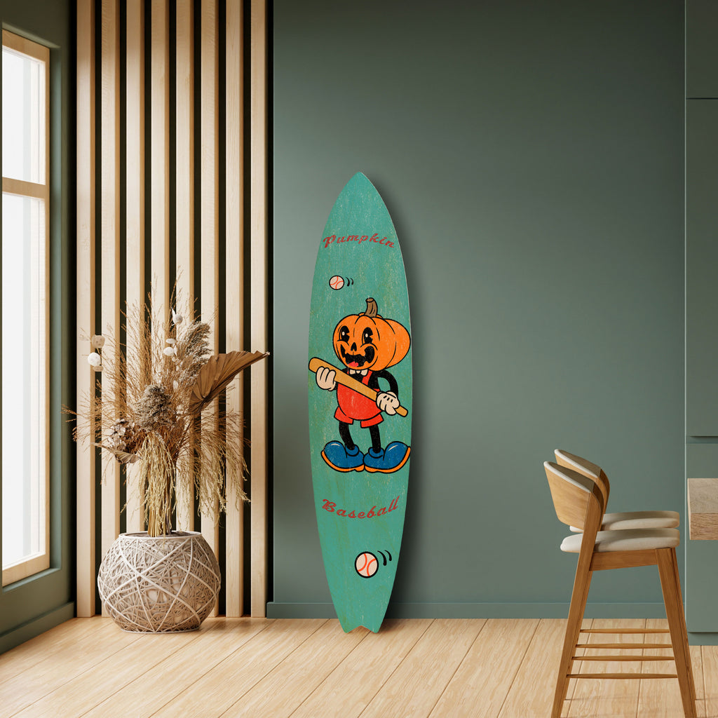 PUMPKIN BASEBALL Surfboard Decorative Panel