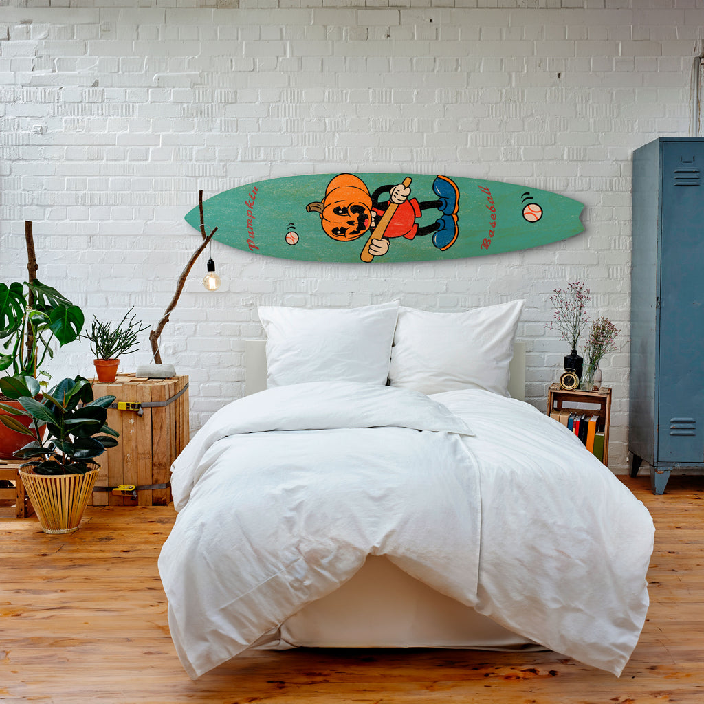 PUMPKIN BASEBALL Surfboard Decorative Panel