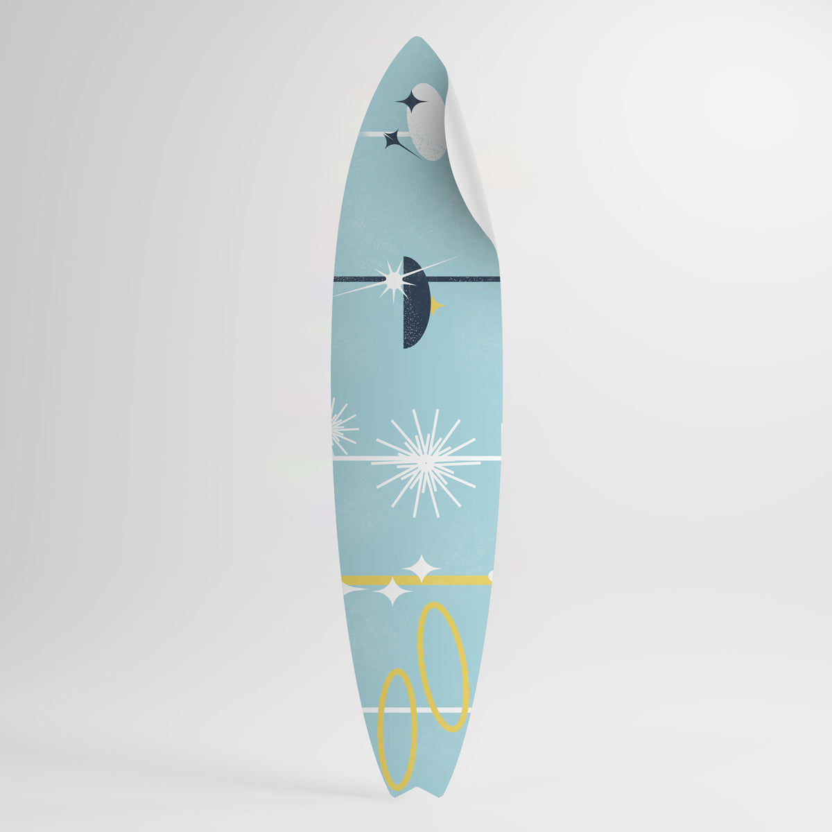 PATHS TO HAPPINESS Peel and Stick Surfboard Sticker