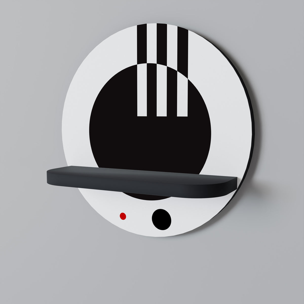 BLACK AND WHITE COMBINATION Art Shelf
