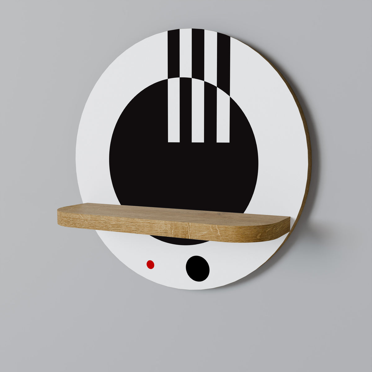 BLACK AND WHITE COMBINATION Art Shelf