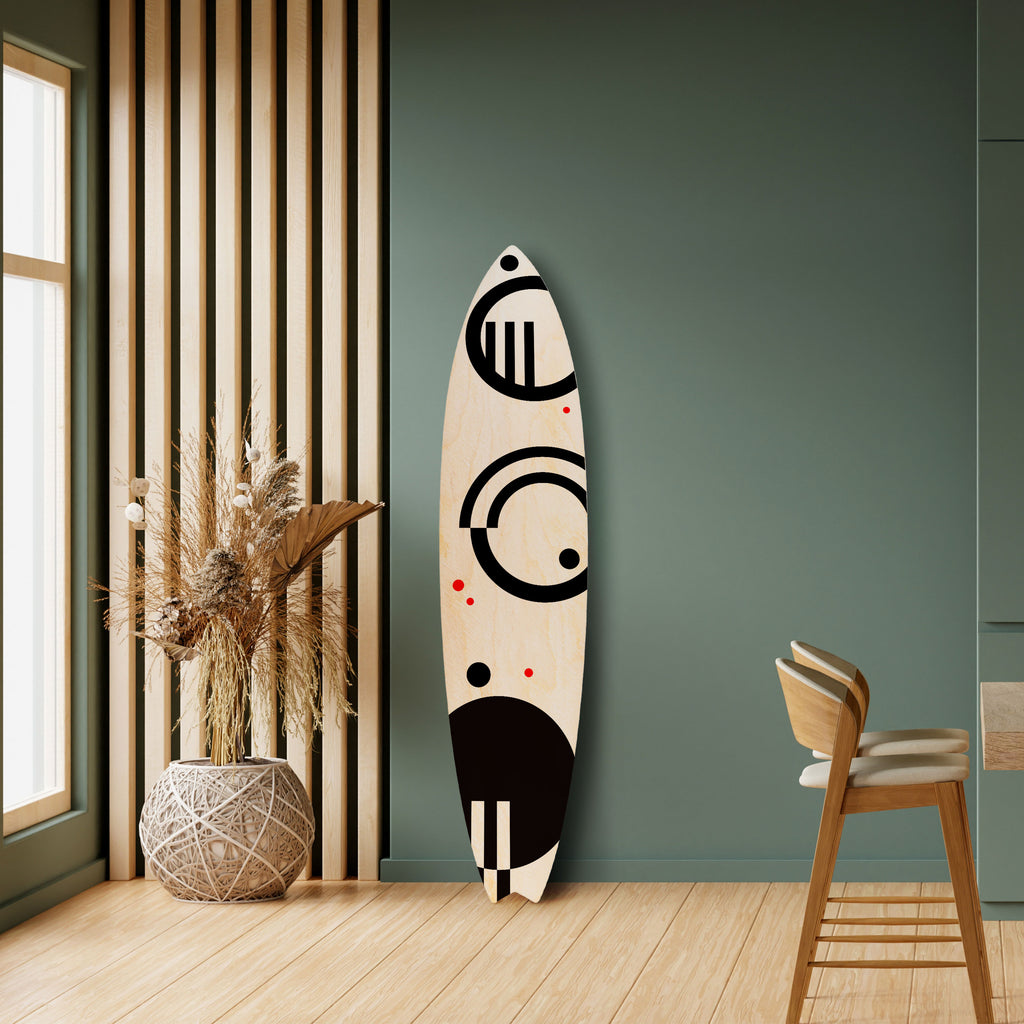 BLACK AND WHITE COMBINATION Surfboard Decorative Panel