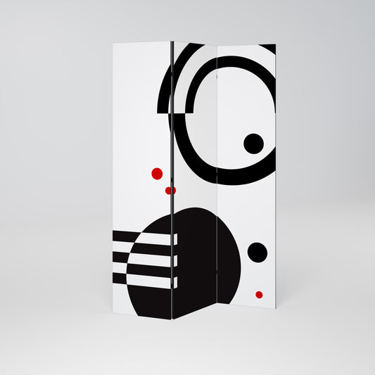 BLACK AND WHITE COMBINATION Παραβάν με 3 πάνελ