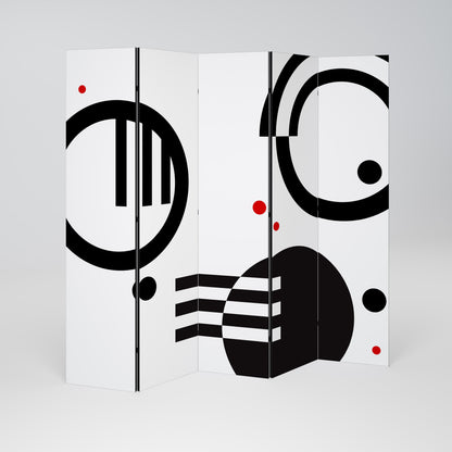 BLACK AND WHITE COMBINATION Παραβάν με 5 πάνελ