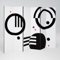 BLACK AND WHITE COMBINATION Παραβάν με 6 πάνελ