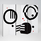 BLACK AND WHITE COMBINATION Παραβάν με 6 πάνελ