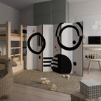 BLACK AND WHITE COMBINATION Παραβάν με 6 πάνελ
