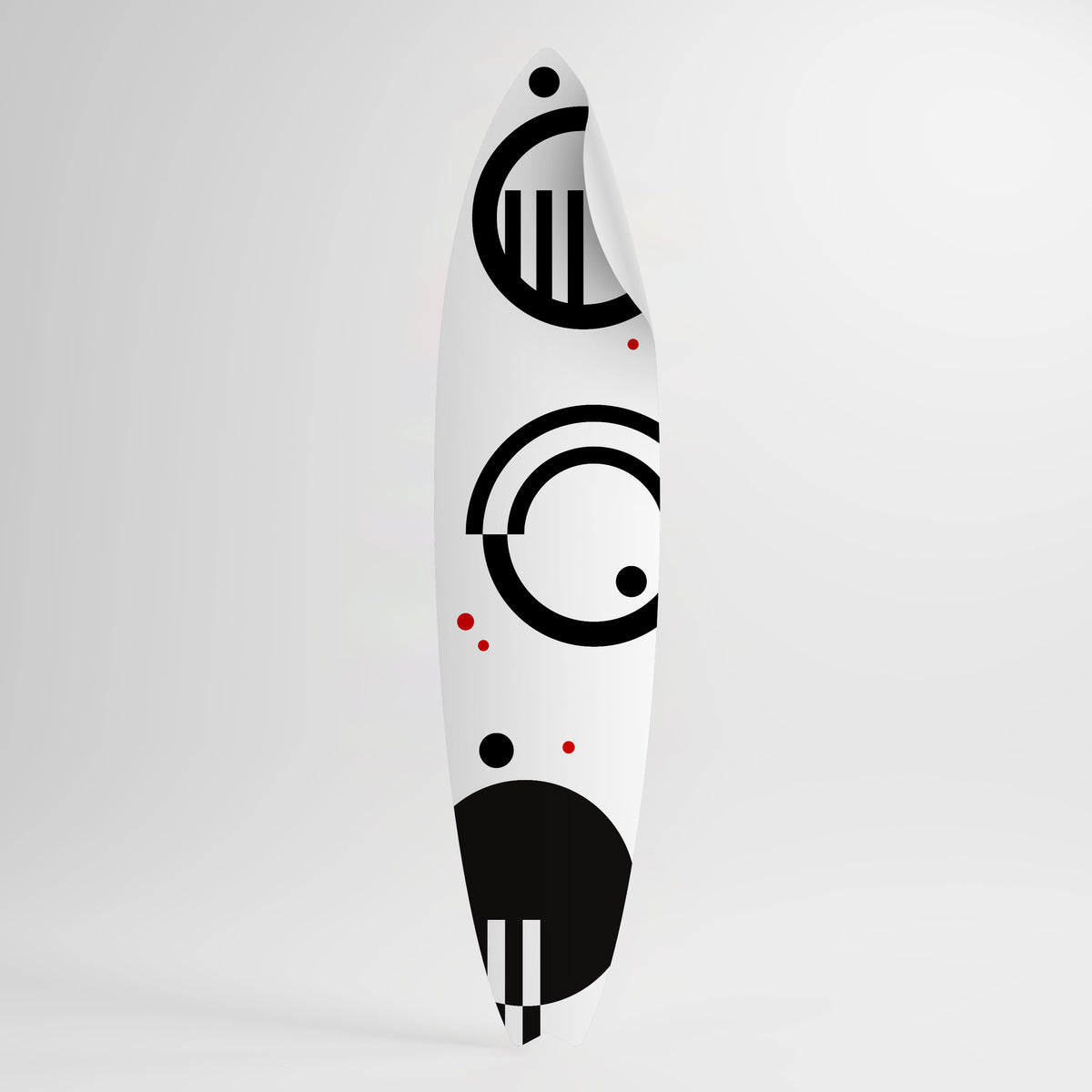 BLACK AND WHITE COMBINATION Αυτοκόλλητη Αφίσα "Surf"