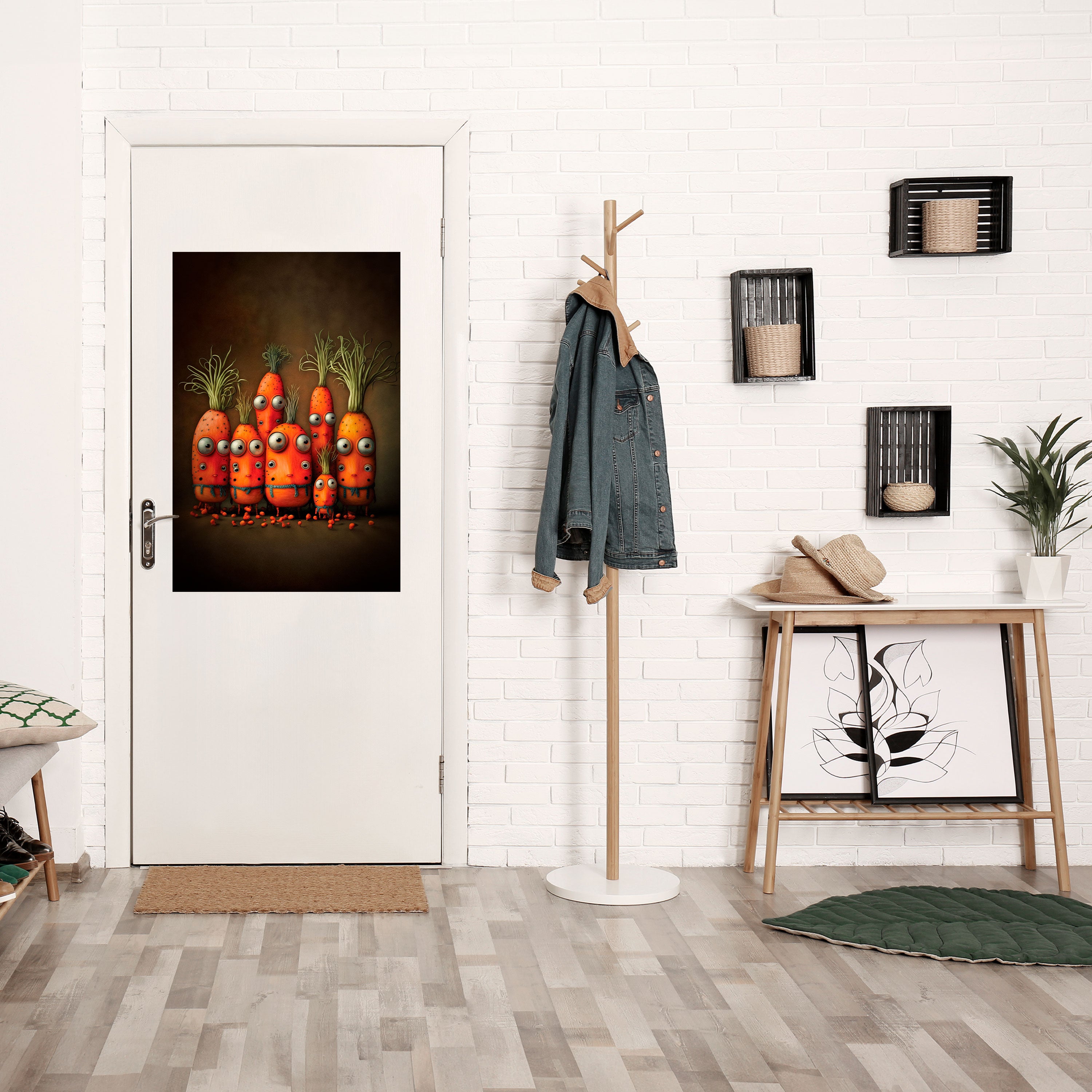 CUTE OR SCARY Peel and Stick Vertical Poster