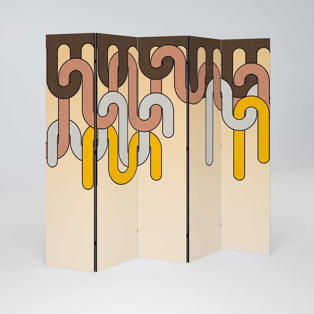 COLORFUL STRINGS 5-Panel Room Divider