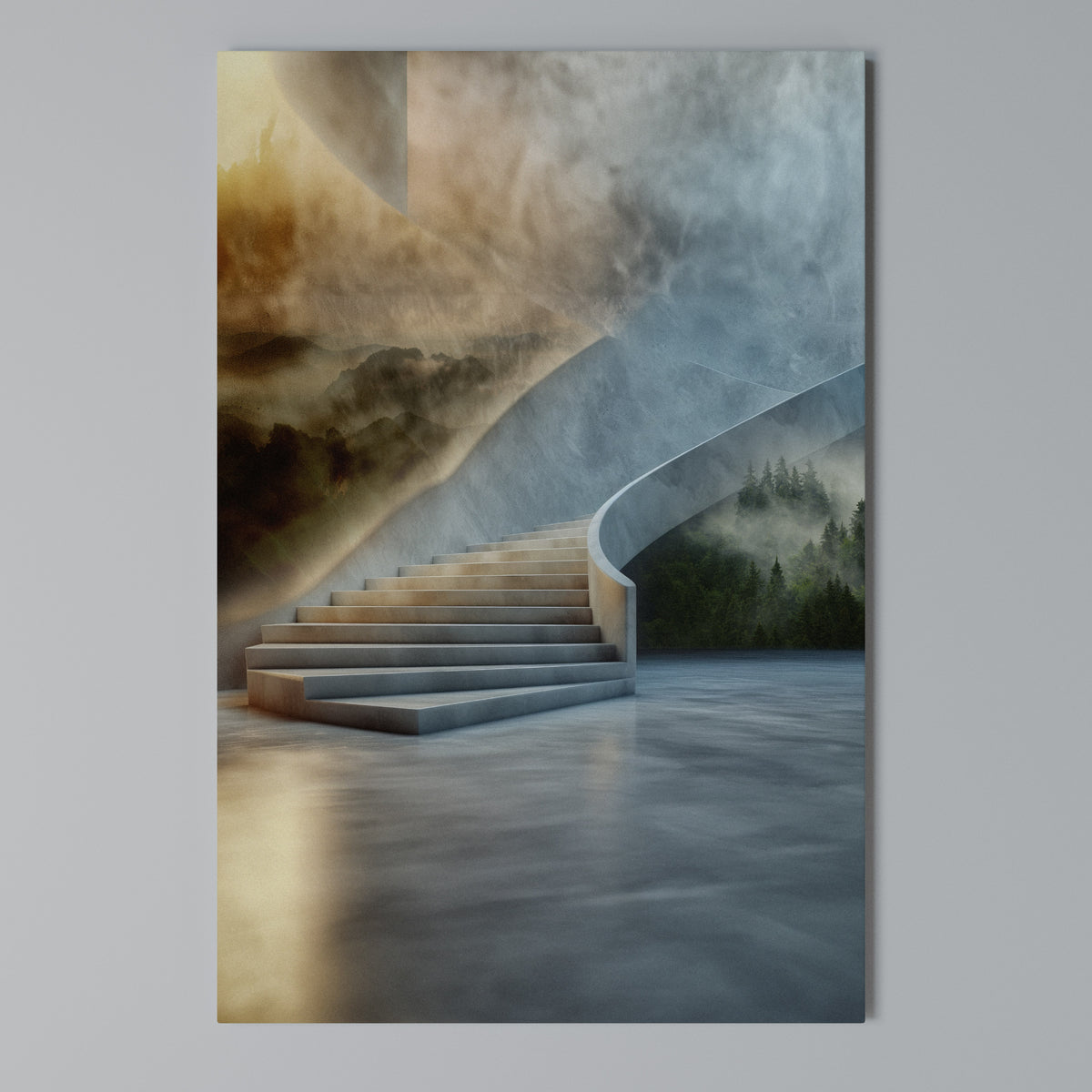 STEPS TO SERENITY Κατακόρυφος Πίνακας σε Καμβά