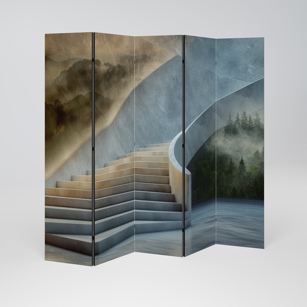 STEPS TO SERENITY 5-Panel Room Divider