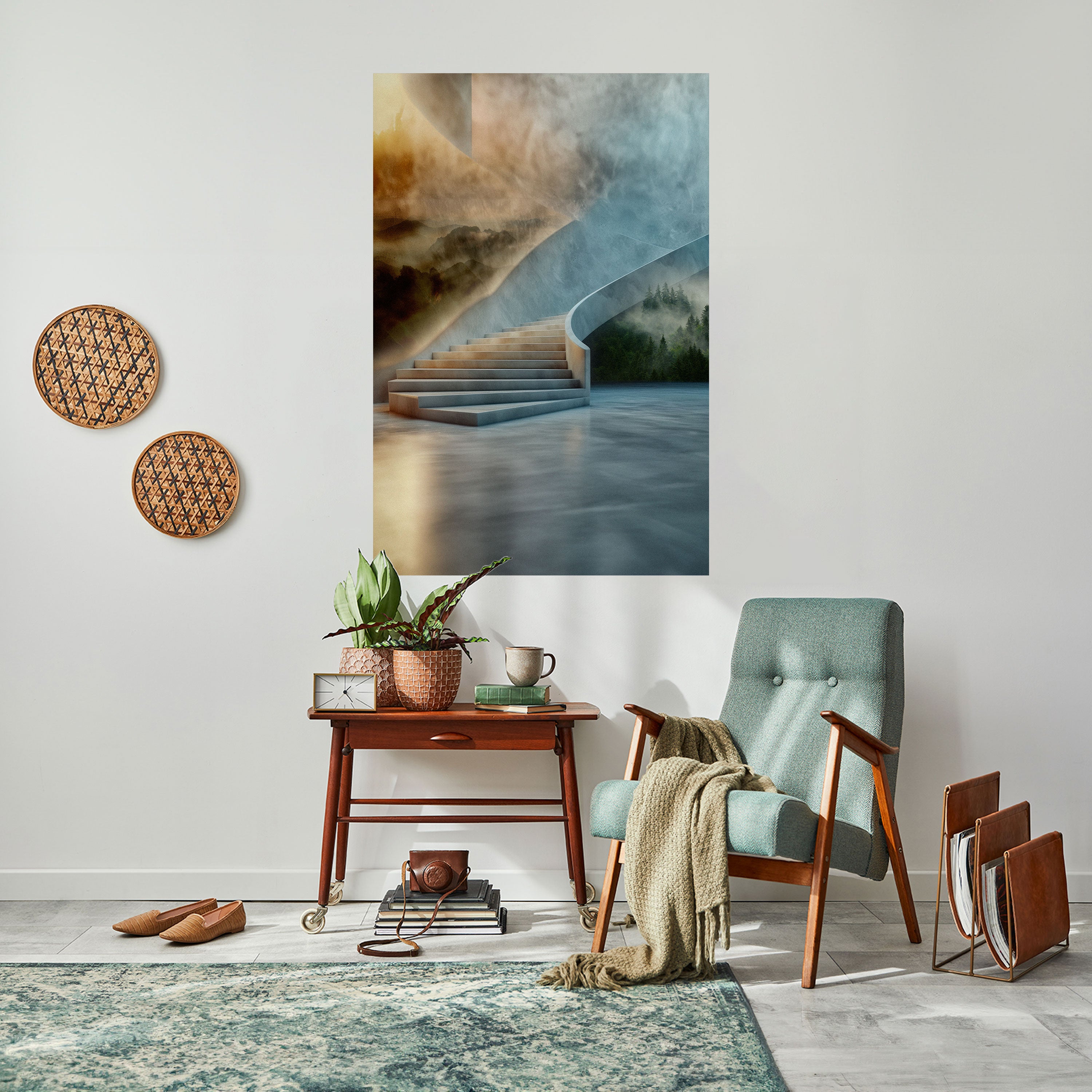 STEPS TO SERENITY Peel and Stick Vertical Poster