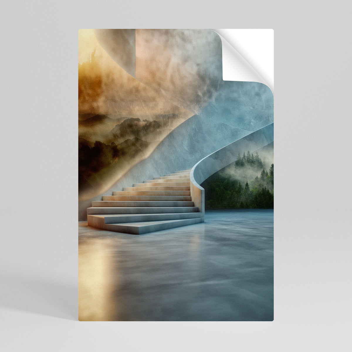 STEPS TO SERENITY Αυτοκόλλητη Αφίσα κάθετη