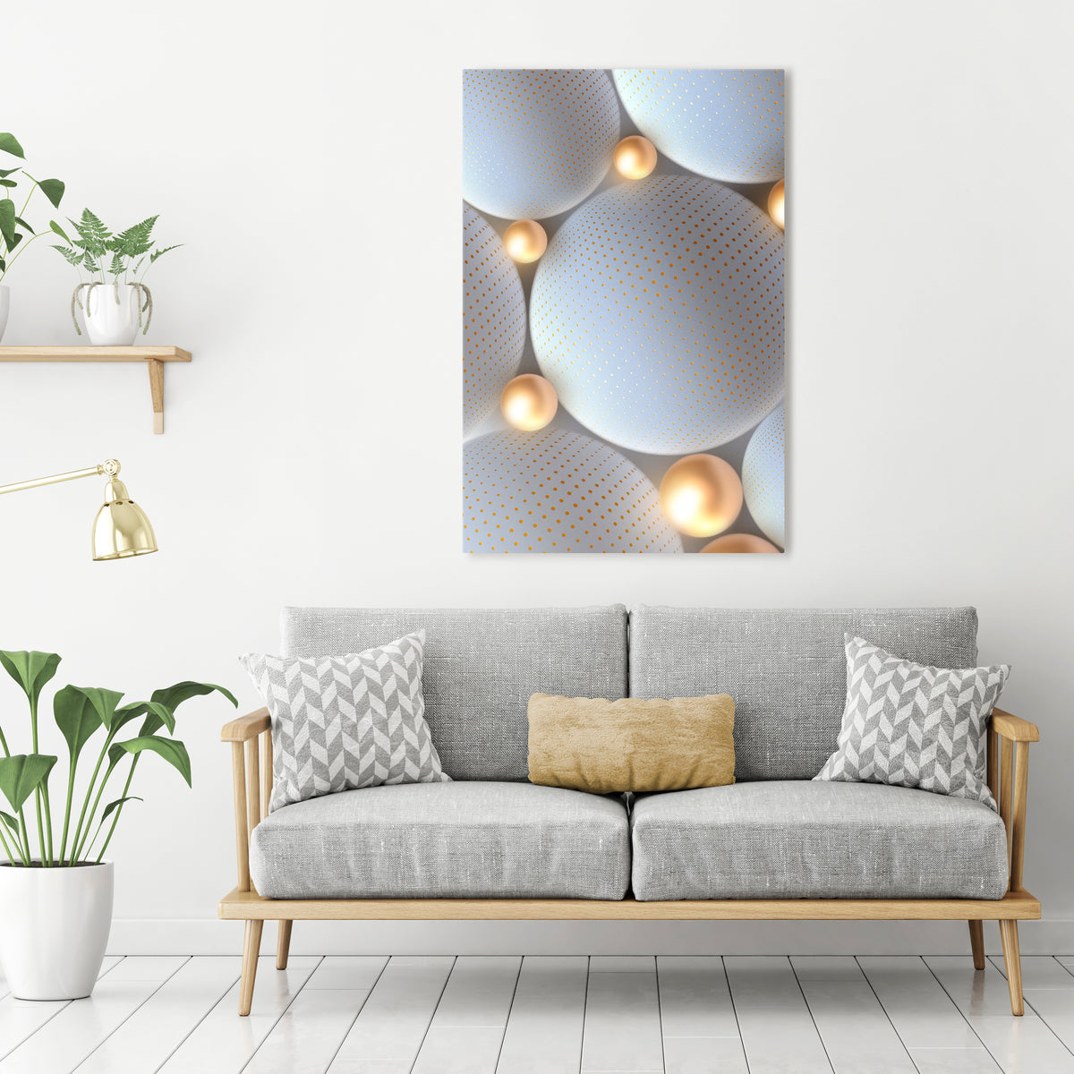 LUMINOUS SPHERICAL HARMONY Κατακόρυφος Πίνακας σε Καμβά