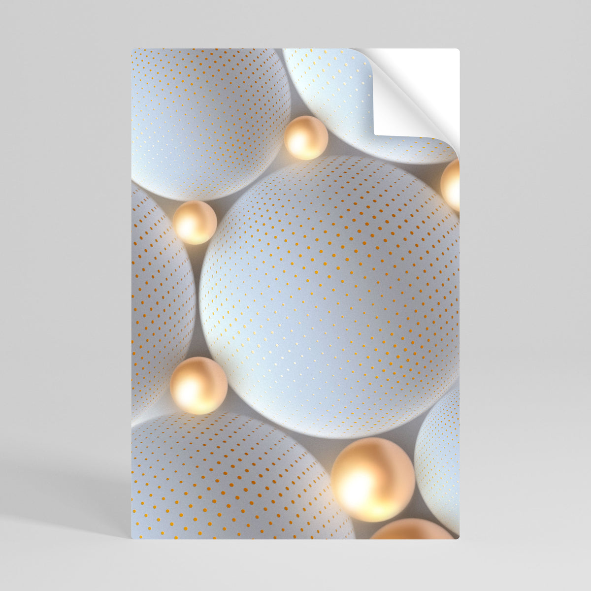 LUMINOUS SPHERICAL HARMONY Αυτοκόλλητη Αφίσα κάθετη