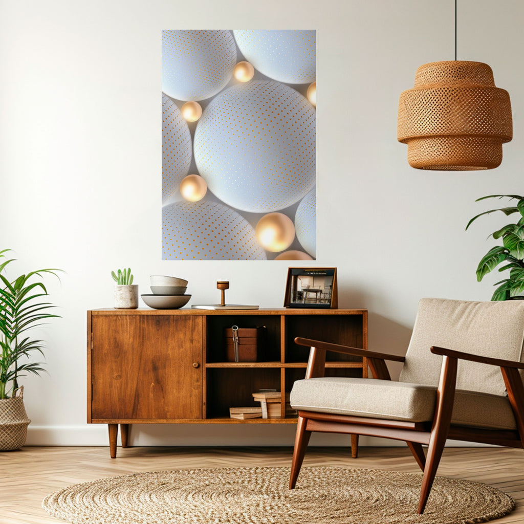 LUMINOUS SPHERICAL HARMONY Peel and Stick Vertical Poster