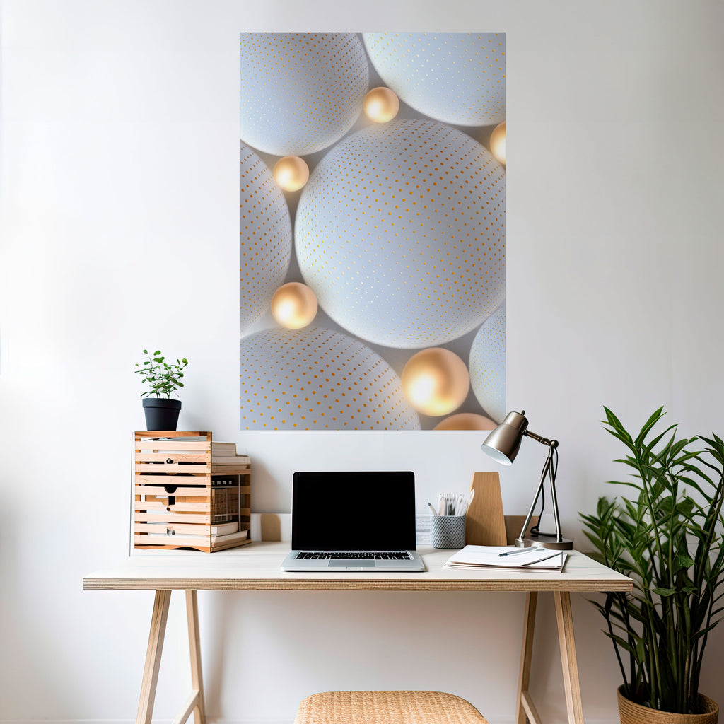 LUMINOUS SPHERICAL HARMONY Peel and Stick Vertical Poster