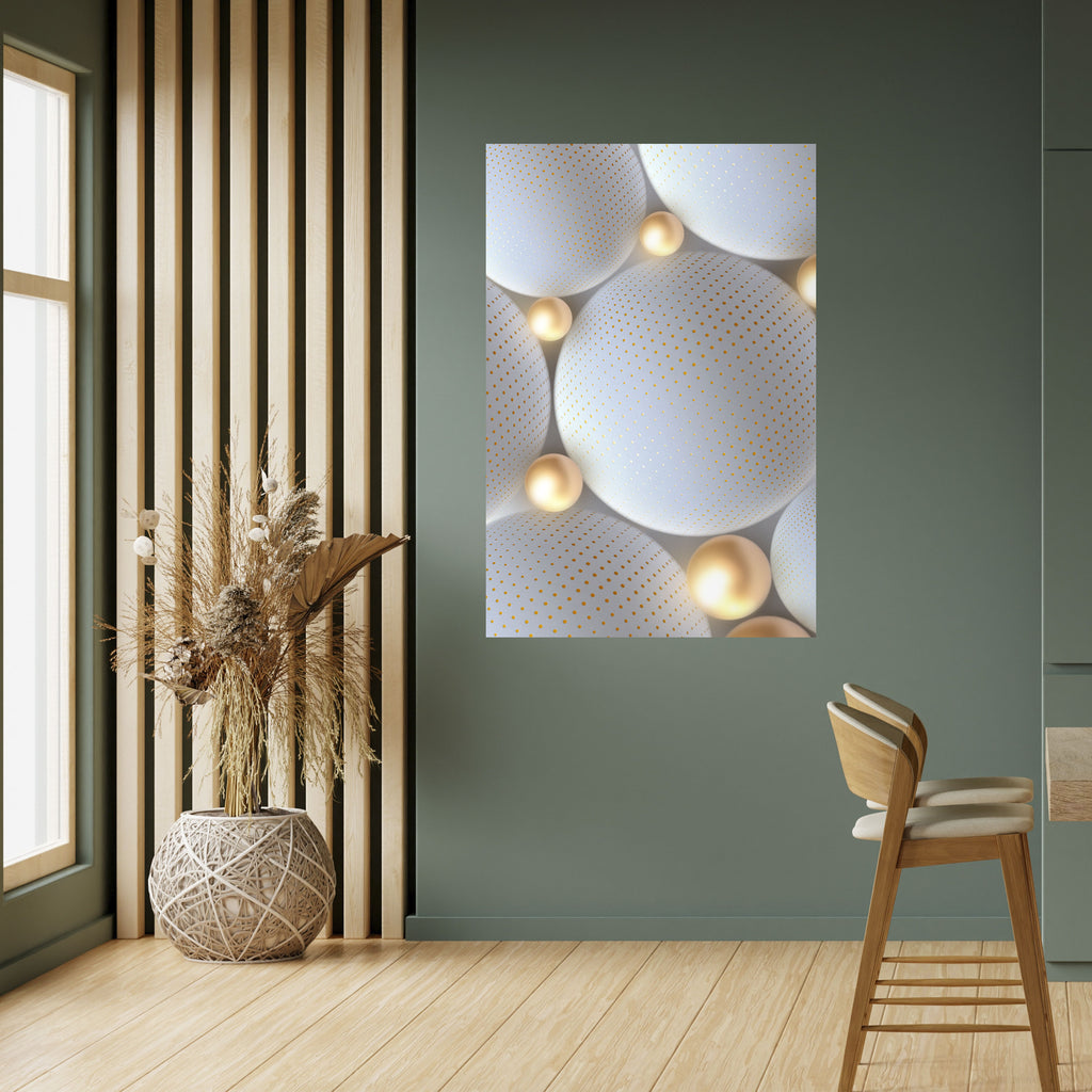 LUMINOUS SPHERICAL HARMONY Peel and Stick Vertical Poster