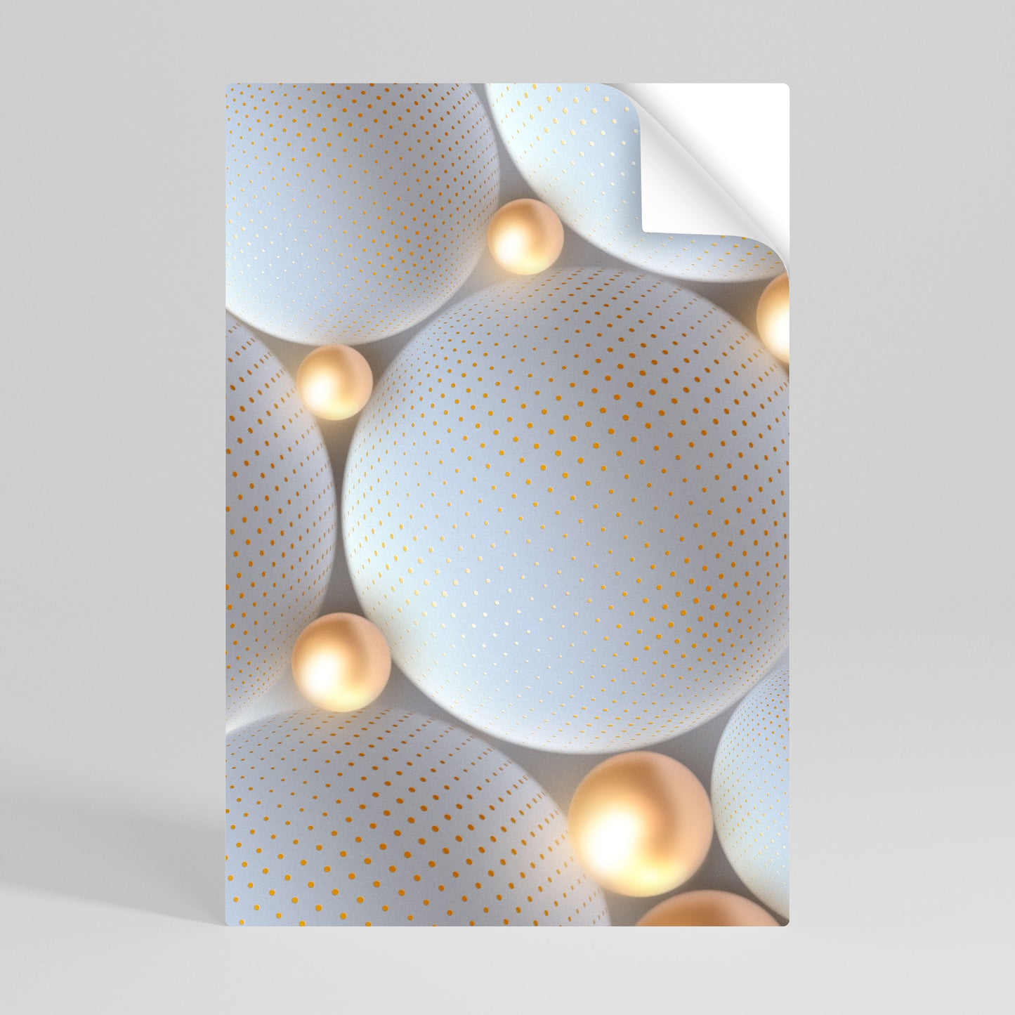 LUMINOUS SPHERICAL HARMONY Αυτοκόλλητη Αφίσα κάθετη
