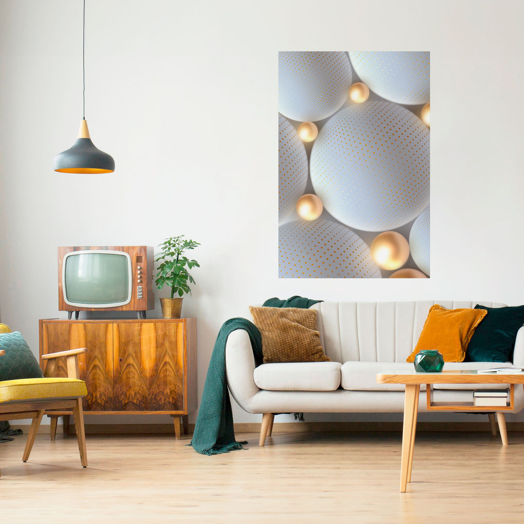 LUMINOUS SPHERICAL HARMONY Peel and Stick Vertical Poster