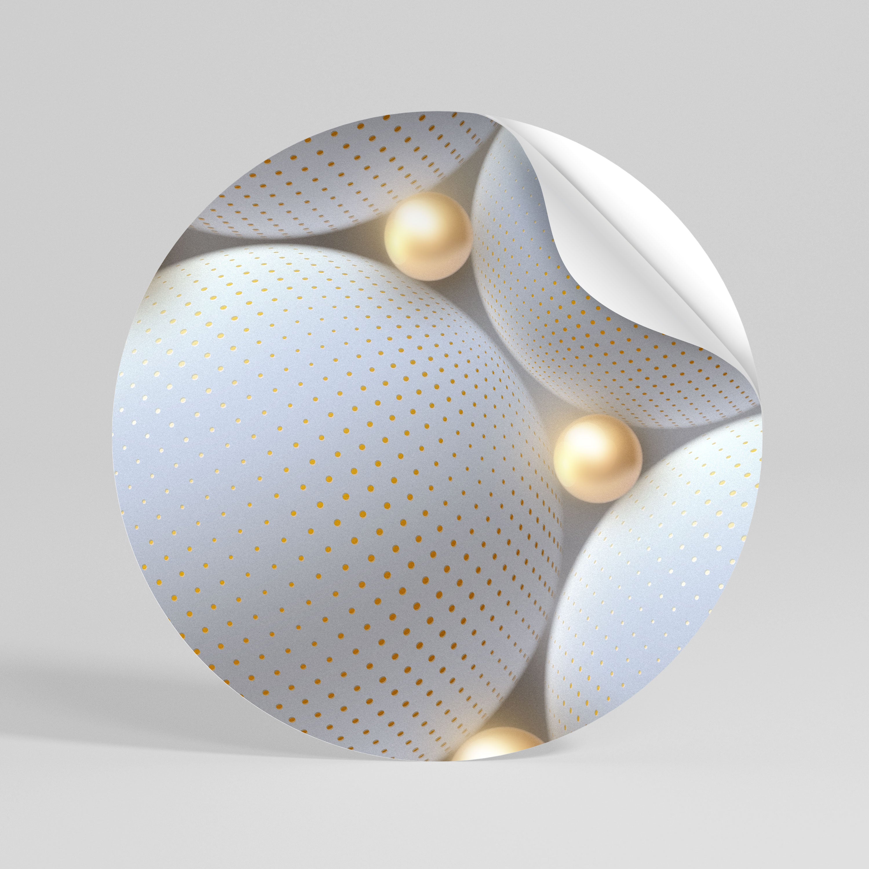 LUMINOUS SPHERICAL HARMONY Peel and Stick Round Sticker