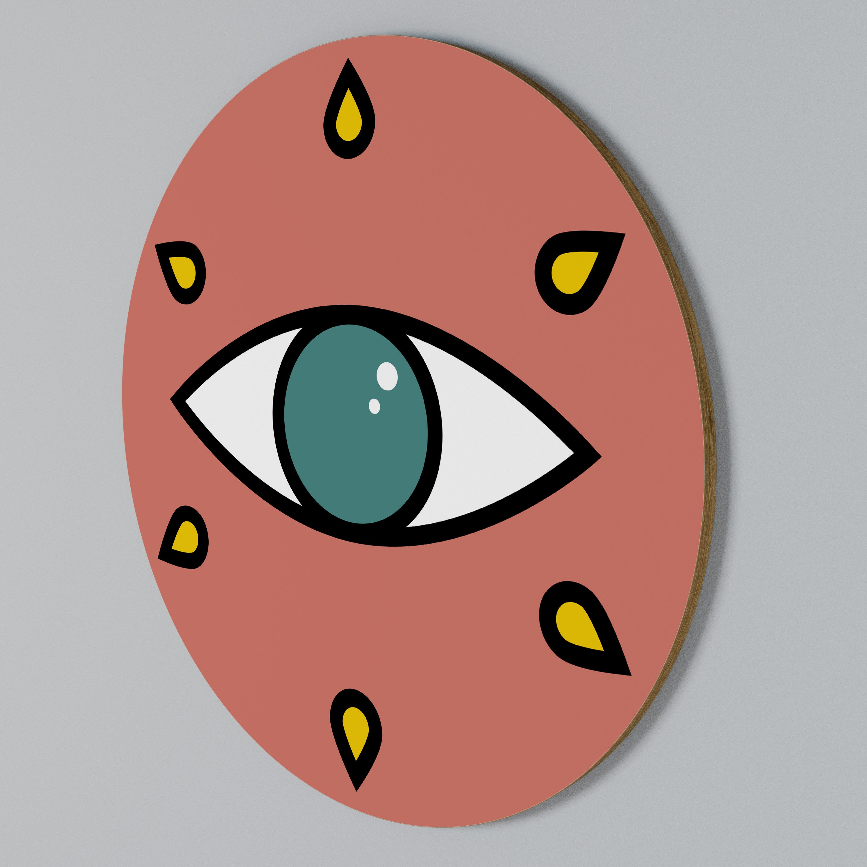 SEE EVERYTHING Στρογγυλός πίνακας ζωγραφικής