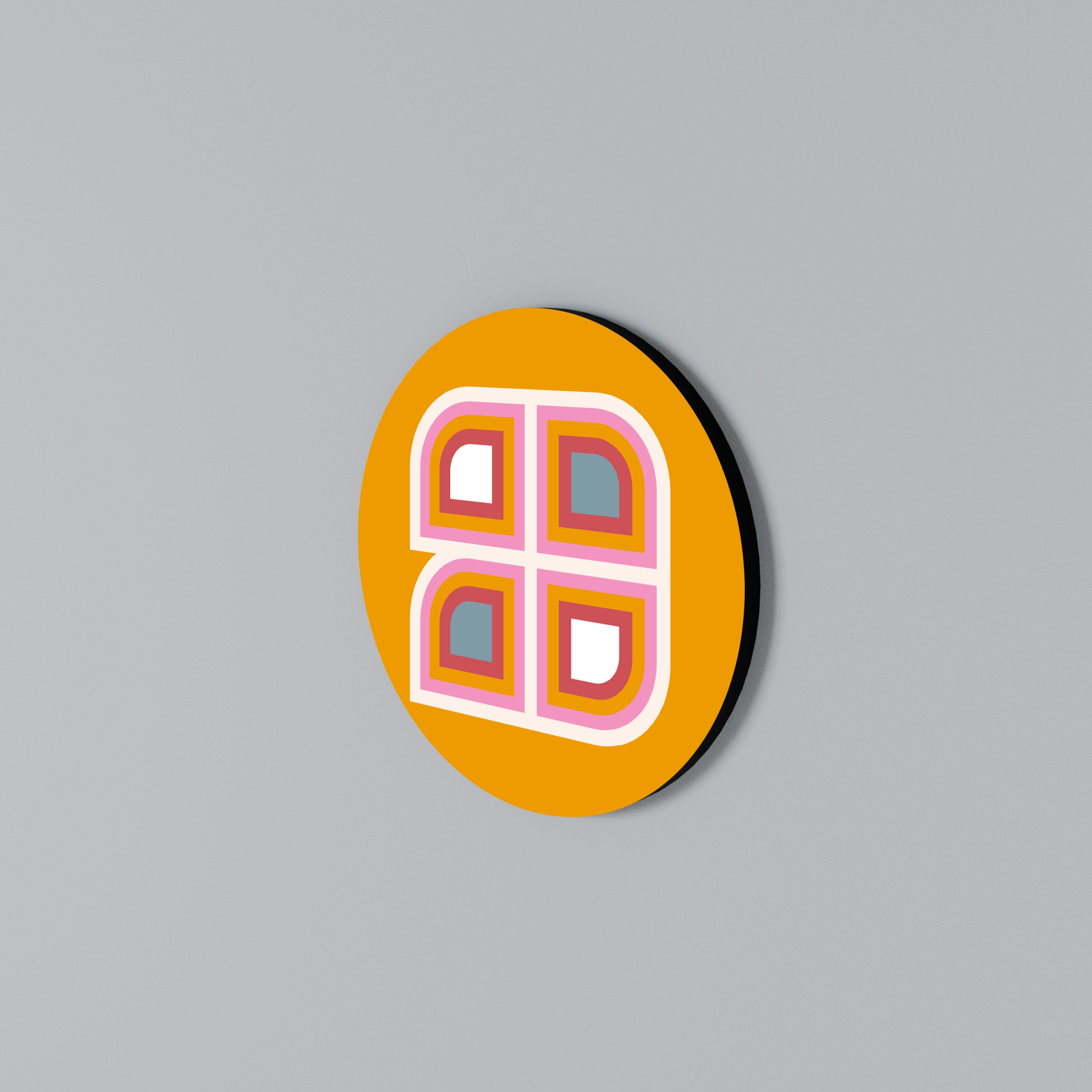 GEOMETRIC VARIATION Round Wall Art