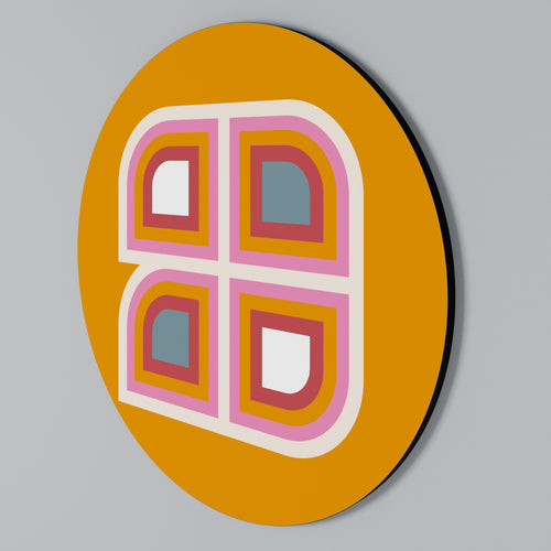 GEOMETRIC VARIATION Round Wall Art