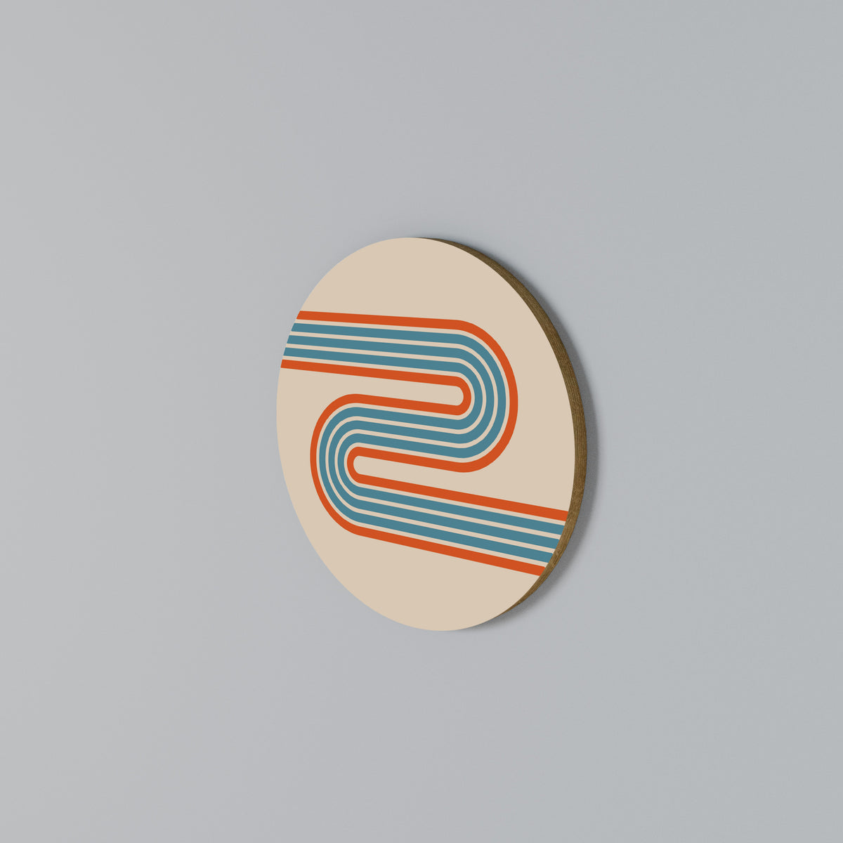 RIVER PATH Round Wall Art