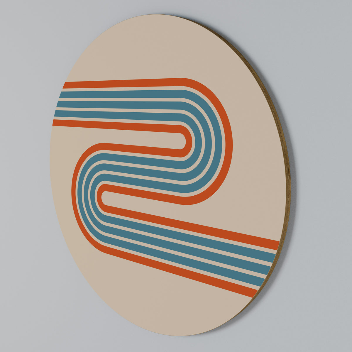 RIVER PATH Round Wall Art