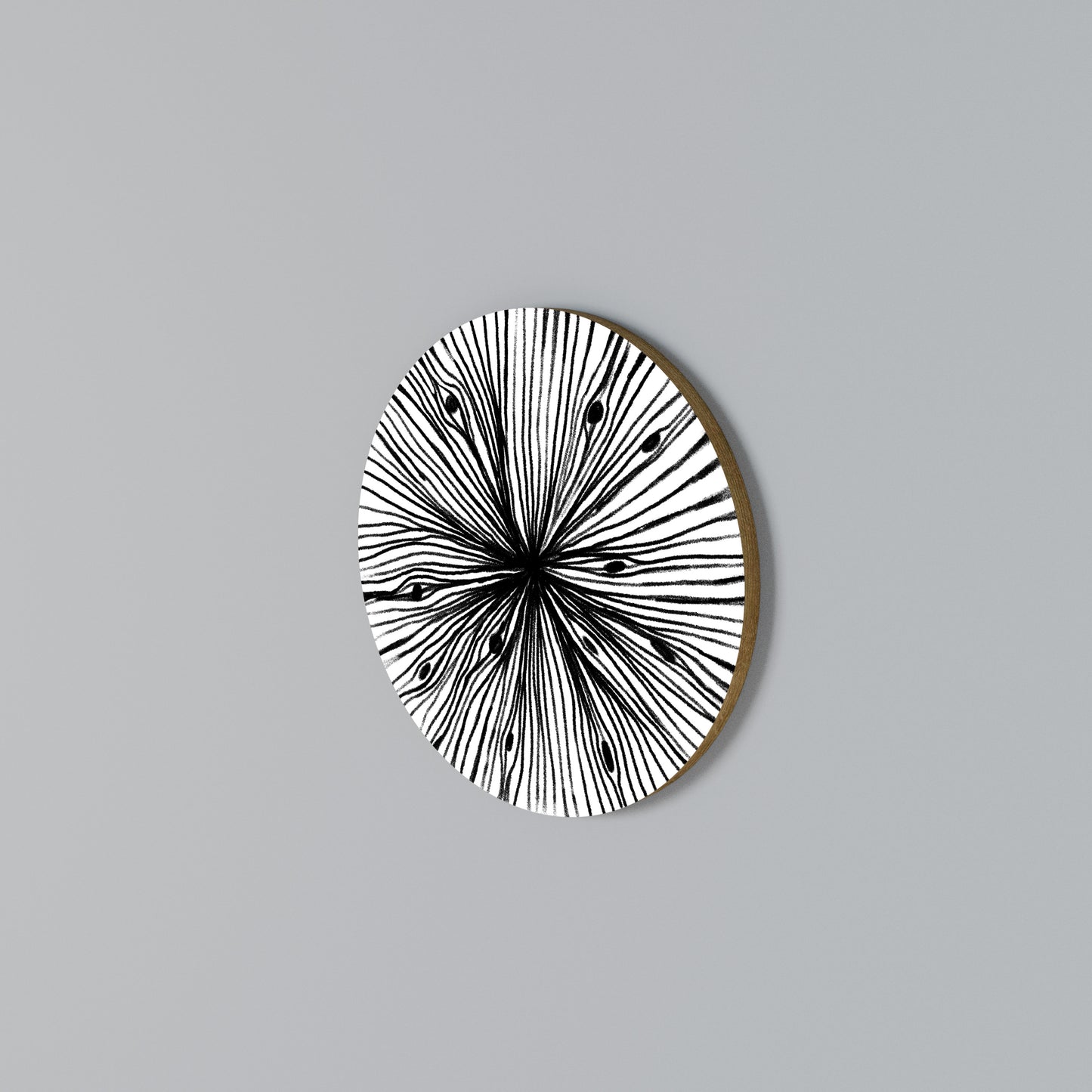RADIANT FILAMENTS Round Wall Art