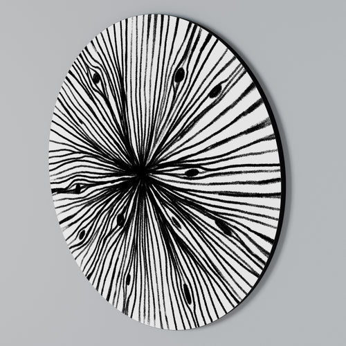 RADIANT FILAMENTS Round Wall Art