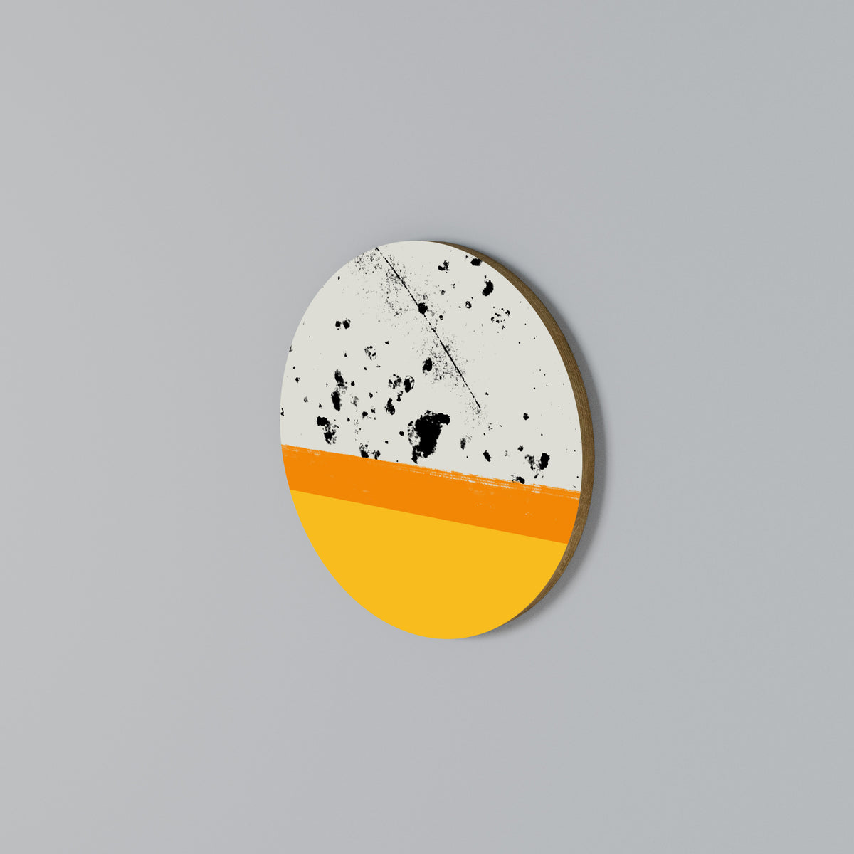 DYED BY ORANGE Round Wall Art