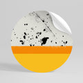 DYED BY ORANGE Αυτοκόλλητη "Peel and Stick" Αφίσα στρογγυλή
