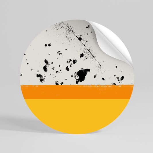 DYED BY ORANGE Αυτοκόλλητη Αφίσα στρογγυλή