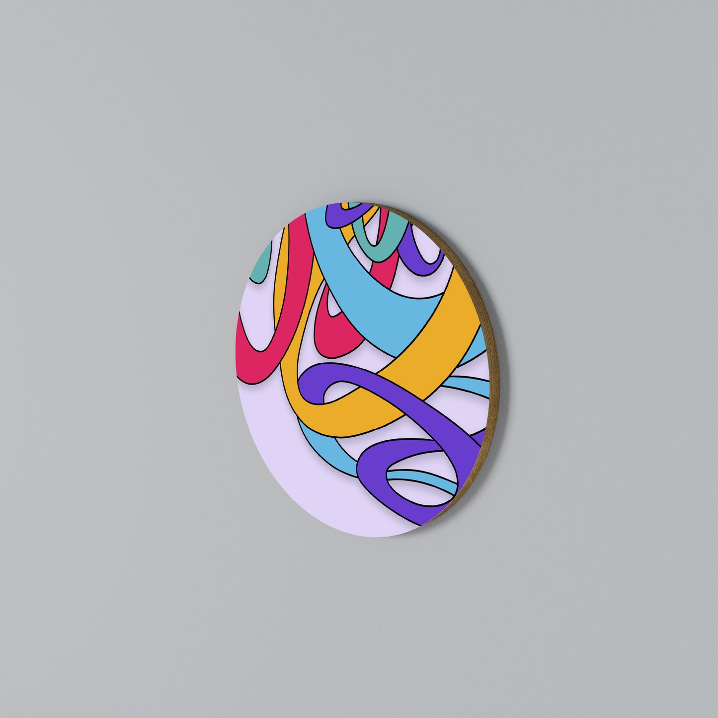 COLOR STREAM Round Wall Art